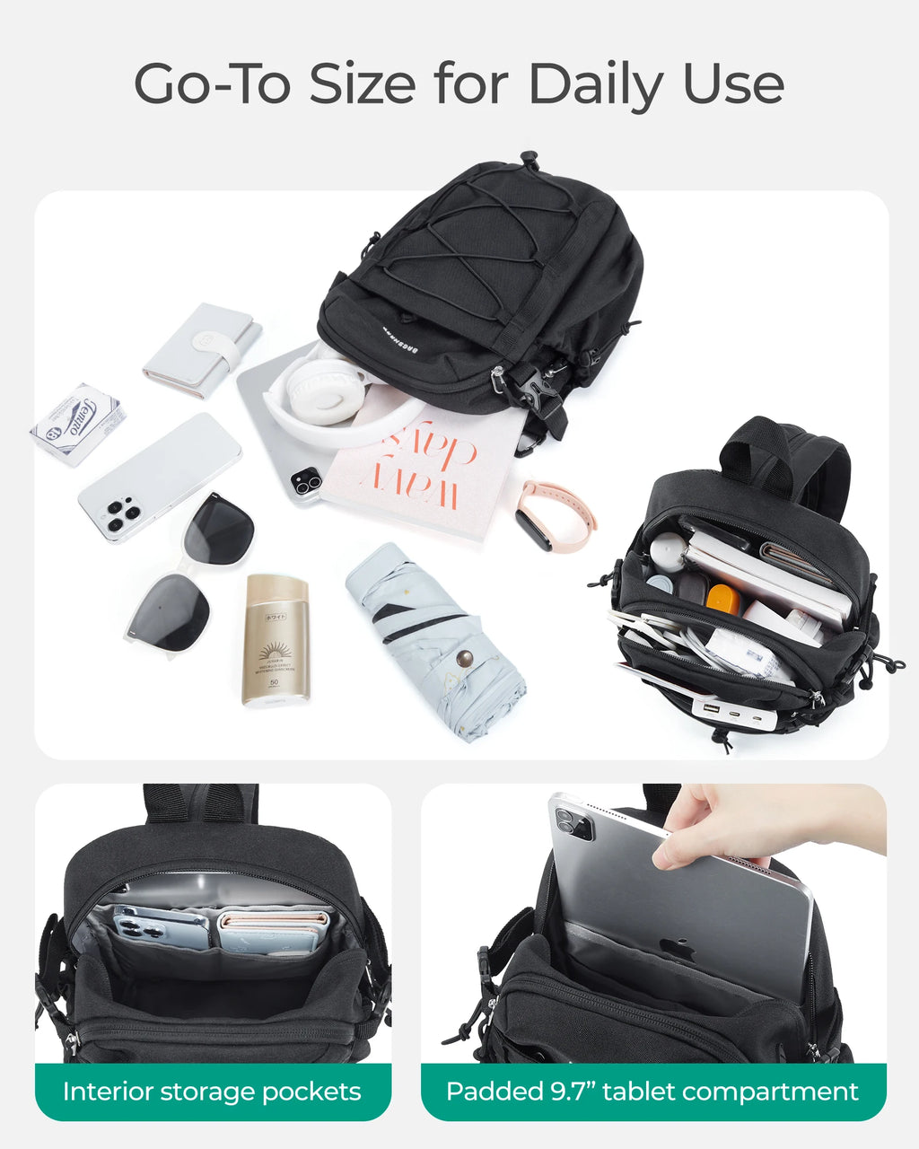 BAGSMART Small Crossbody Sling Bag Casual Sport Chest Shoulder Bag Outdoor Men's and Women's Wallet Travel Purse