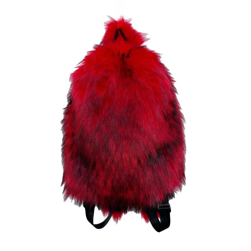 Faux Fur Backpacks for Women Kawaii Woolen Fabric School Bag Y2k Korean Travel Girls Fluffy Backpack Cute Plush Winter Schoolbag